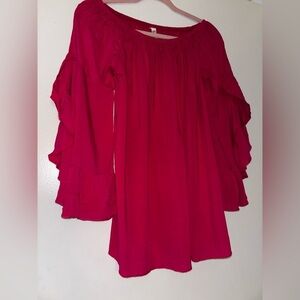 Pink Off-Shoulder Blouse Elan